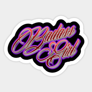 Badass Girl Sticker